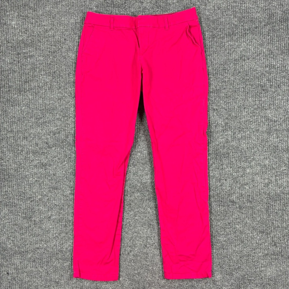 Tommy Hilfiger Hampton Stretch Slim Chino Pants Womens Size 10 Pink Mid Rise